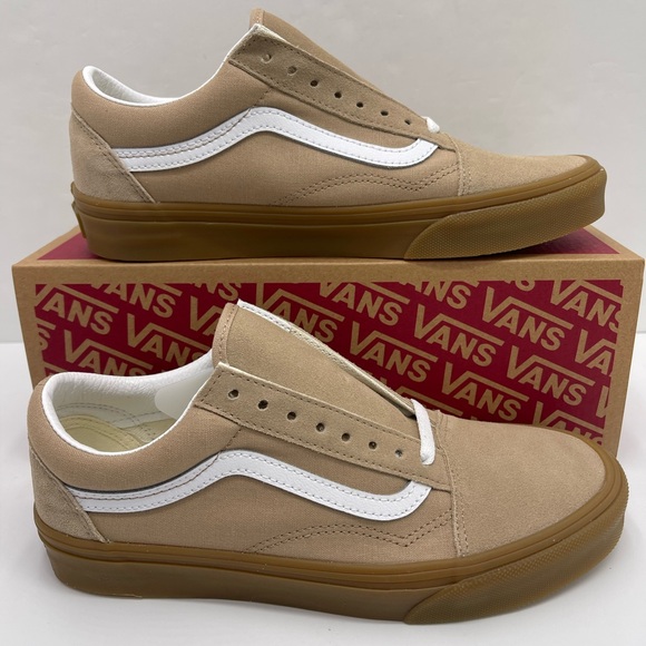 Vans Shoes - Vans Women's Beige and White Sneakers Old Skool
Sesame/Gum
VN0A38G1QA2 Sneakers